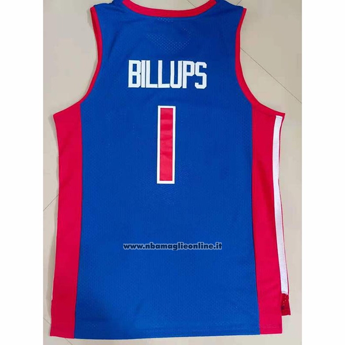 Maglia Detroit Pistons Chauncey Billups #1 Mitchell & Ness 2003-04 Blu